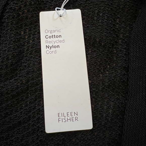 Eileen Fisher Open Front Weave Knit High/Low Short Cardigan Sweater M NWT $358 - Picture 7 of 9